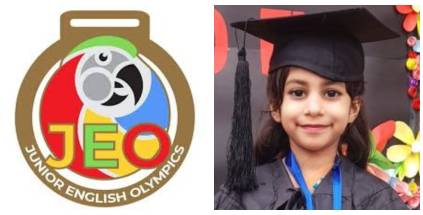 A Lahore grade 2 student excels in the Junior English Olympiad 2024